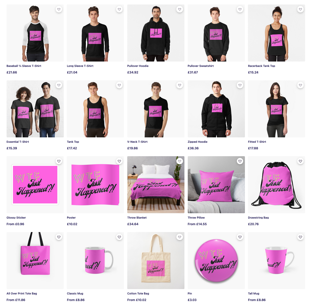 WTF Just Happened?! Merchandise Shop